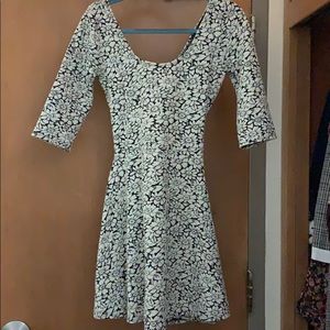 Hollister black and white skater dress